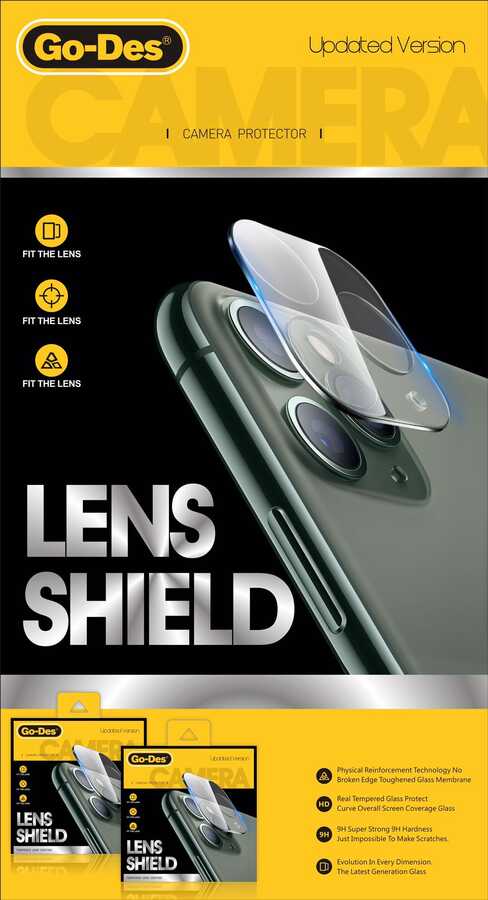 Apple iPhone 11 Go Des Lens Shield Kamera Lens Koruyucu