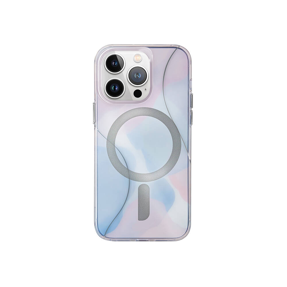 Apple iPhone 15 Pro Kılıf Magsafe Şarj Özellikli Dalgalı Çizgi Desenli Coehl Palette Kapak