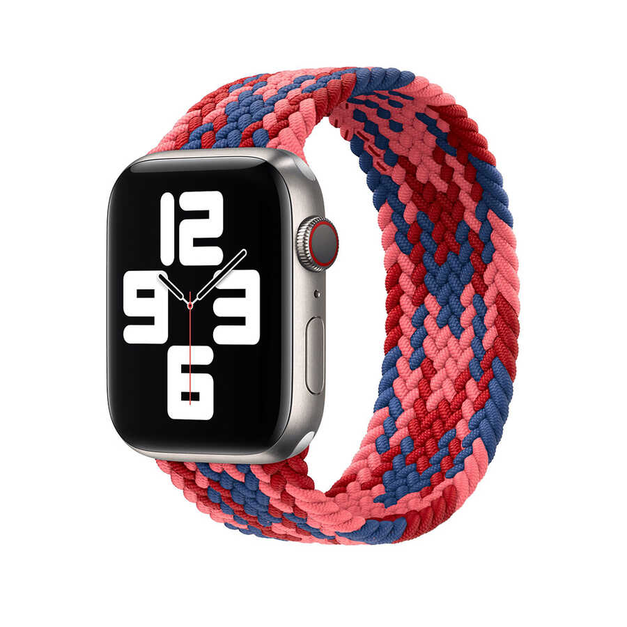 Apple Watch 40mm Wiwu Braided Solo Loop Contrast Color Large Kordon