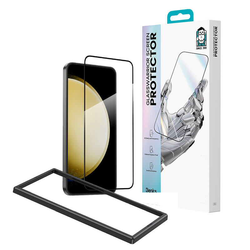 Galaxy S24 Benks Glass Warrior Cam Ekran Koruyucu + Kolay Uygulama Aparatlı