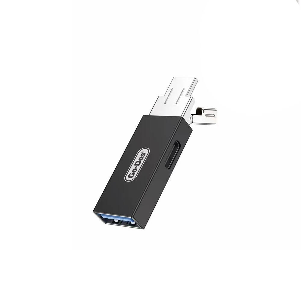 Go Des GD-CT192 USB-A to Type-C ve Type-C to USB-A 4in1 OTG Dönüştürücü Adaptör