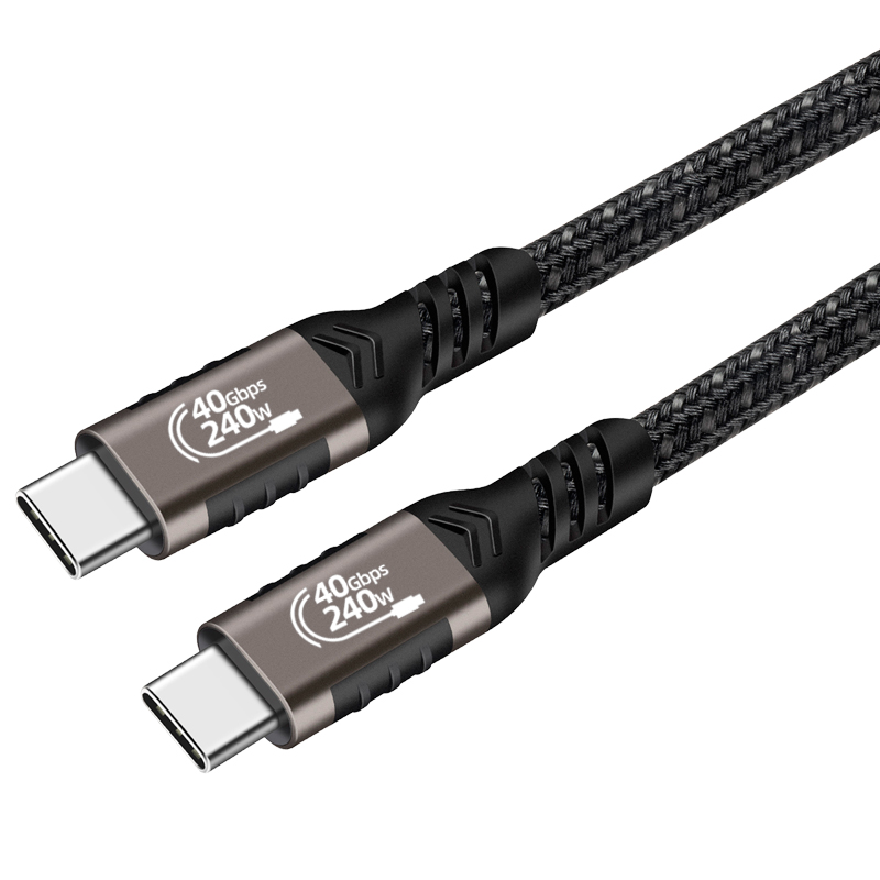 Qgeem QG01 Type-C to Type-C USB4 PD Data Kablosu 240W 40Gbps 8K@60Hz 0.5 Metre