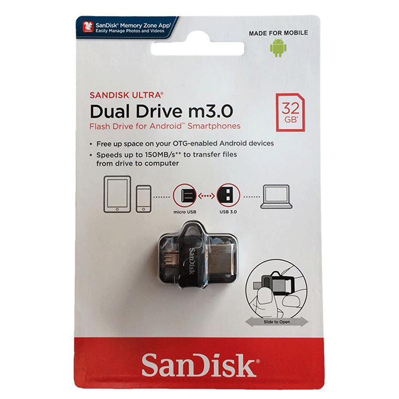 Sandisk Dual Drive 32 GB M3.0 Micro OTG Flash Disk